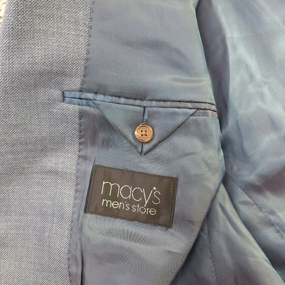 Lauren Ralph Lauren Men 42L Blue Notched Collar Two-Button Blazer Sportcoat - Picture 12 of 16